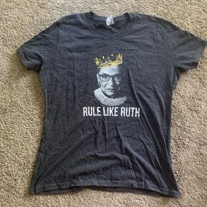 Gray “Rule Like Ruth” RBG T-shirt